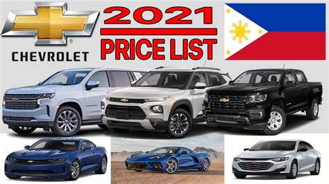Chevrolet Cars Price list 2024 Philippines .